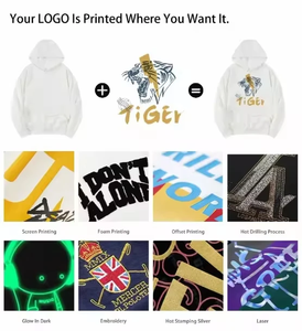 Felpa con Cappuccio 100% Cotone, Spessa in Pile, Oversize, Personalizzabile con Logo Stampato, Felpa da Uomo - Product Image 4