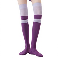 Chaussettes de compression sans couture en nylon, montantes au-dessus du genou, pour le sport, la course, la randonnée, l'escalade, l'avion et les activités de plein air, collection Printemps