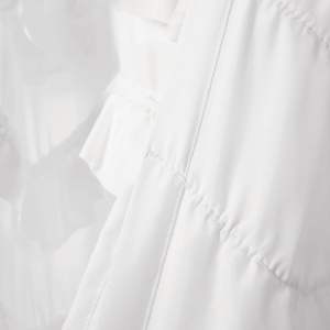 Panel de cortina de ventana blanco individual 52 \ "W X 84 \" L cortinas con volantes con filtrado de luz para decoración de coquetas de <span class=keywords><strong>dormitorio</strong></span> - Product Image 5