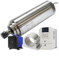 Moteur de broche haute vitesse refroidi par eau CS 4,5 kW ER20 220 V/380 V, 4 roulements, 24 000 tr/min, couple de 1,2 Nm, pour routeur CNC et travail du bois
