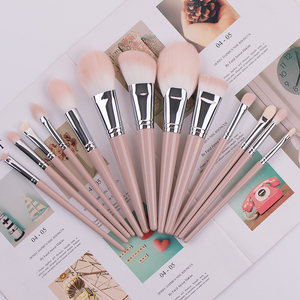 Juego de brochas de maquillaje para principiantes, color caqui claro, de lujo, vegana - Product Image 2