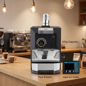 เครื่องคั่วกาแฟอัตโนมัติ 500 กรัม ควบคุมด้วยหน้าจอสัมผัส ควบคุมผ่านแอป ใช้งานร่วมกับเครื่องชงเอสเพรสโซแบบอาร์ติซาน สำหรับร้านกาแฟ - Product Image 1