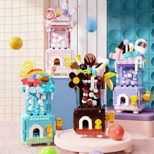 Ensemble de distributeurs automatiques de bonbons en blocs de construction colorés, très vendus, avec des bonbons réalistes pour la créativité et le jeu des enfants, vente en gros OEM - Product Image 1