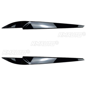 Autocollants pour les sourcils des phares avant de voiture, aspect noir brillant/carbone, pour BMW X5 X6 F15 F16 2014-2018 - Product Image 2