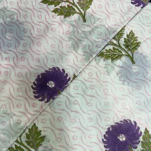 Tissu floral imprimé à la main en Inde, qualité supérieure, 100 % coton, vendu au mètre, pour vêtements homme et femme - Product Image 3