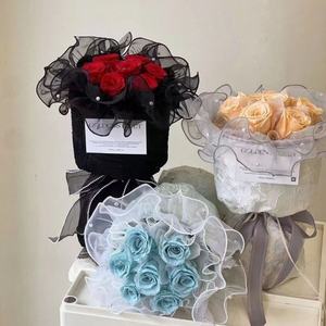 11CM eco-friendly motivo animale con perline Tulle rifiniture in pizzo Lolita in Organza con bordi da festa abbigliamento borse decorazione floreale - Product Image 2