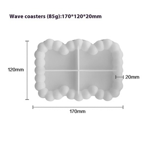 MUYULINS DIY <b>Table</b> Storage Coaster 6 Bubble Tray Silicone Mold <b>Small</b> and Large Cake Tools Epoxy Resin Craft Packaging Bag - Product Image 6