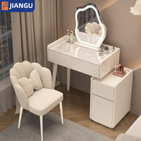 Prix d'usine, design ultra-minimaliste, coiffeuse d'angle, grand espace de rangement, miroir de coiffeuse, table à maquillage