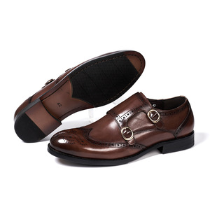 Chaussures en cuir véritable faites à la main W206-<span class=keywords><strong>N8</strong></span> pour hommes, style double boucle, à enfiler, type Oxford, mocassins, pour affaires, bureau et occasions formelles - Product Image 6