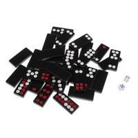 Jeu de jetons de dominos noirs, jeu de dominos traditionnels chinois Pai ango, jeu de fête de famille