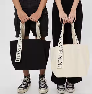 Sac fourre-tout en toile de coton personnalisé avec logo, idéal pour les femmes, les hommes et les filles, fabriqué en Chine - Product Image 3