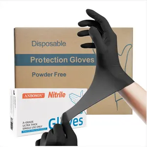 니트릴 파우더 무료 비닐 가정용 일회용 주방 장갑 guanses negros 터치스크린은 맞춤형 caja de guantes