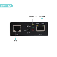Extensor PoE RJ45 para CCTV en Ascensores, Transmisión de Larga Distancia de 500M, Repetidor PoE Plug & Play para Cámara IP