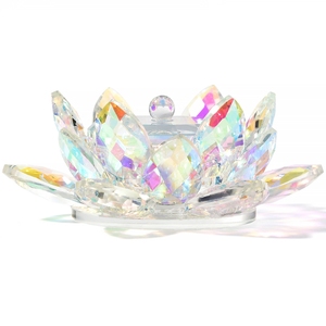 KADS Coupe en verre irisé en forme de fleur de lotus avec couvercle pour poudre acrylique liquide, idéale pour le nail art, le salon et les outils de manucure DIY - Product Image 4