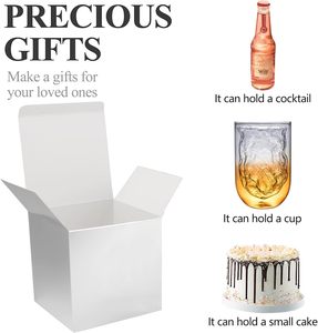 Petites boîtes cadeaux argentées avec couvercles pour cadeaux, artisanat, mariage, demoiselles d'honneur, boîte <span class=keywords><strong>de</strong></span> demande en mariage avec rubans et autocollants - Product Image 2