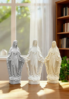 Fabricant OEM d'objets artisanaux en résine, figurine religieuse catholique élégante et pratique en polyrésine, statue, sculpture de la Vierge Marie