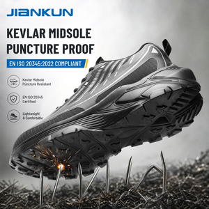 Zapatos de Seguridad con Puntera de Acero Estilo Deportivo JIANKUN para Hombre, Antipinchazos, Antideslizantes, Resistentes al Desgaste, Ligeros, <span class=keywords><strong>Zapatillas</strong></span> de Trabajo Industriales - Product Image 3