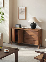 Table à thé multifonctionnelle en bois massif moderne et durable, meuble de salon, armoire d'entrée, rangement, décoration pour café