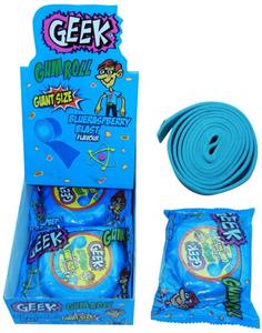 Grands rouleaux de gomme à bulles en boîte de 50g, gomme à mâcher hala, gomme énergétique - Product Image 3