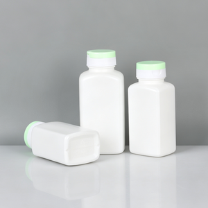 Bouteille carrée en plastique pour capsules, suppléments, pilules, comprimés, vitamines, avec couvercle à clapet, 90 ml, 150 ml, 190 ml, 250 ml - Product Image 3