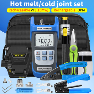 FTTH sợi công cụ thiết lập với nạp tiền OPM VFL quang Power Meter trực quan lỗi định vị sợi Cleaver de fibre optique sợi công cụ Kit - Product Image 2