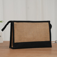 Sac fourre-tout en toile de jute personnalisé avec logo, pochette à maquillage en toile, sacs cadeaux vierges réutilisables pour artisanat DIY, pour mariage