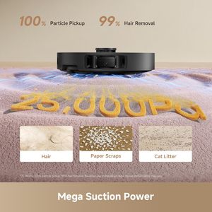 DREAME L40 Ultra Gen 2 Robot Vacuum Cleaner Mop LDS SLAM Navigation <b>Extendable</b> Side <b>Brush</b> Wet/Dry All-in-One Cleaning Dock Car - Product Image 5