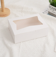 Boîte à biscuits, gâteaux et cupcakes de haute qualité en papier doré recyclable avec couvercle transparent
