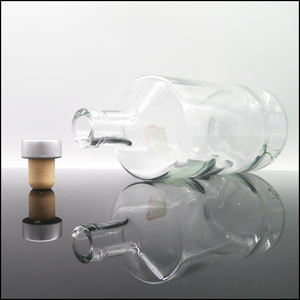 Chiaro <span class=keywords><strong>bottiglia</strong></span> di vetro vuoto per liquori Gin Whisky Vodka vino di ghiaccio con sughero sintetico personalizzato Botella de zumo de <span class=keywords><strong>cristal</strong></span> - Product Image 3