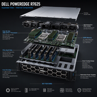 Harga Pabrik untuk Sistem Server Rak Enterprise PowerEdge R7625 2U Dual AMD EPYC 9004 Generasi ke-4 Tersedia di Stok