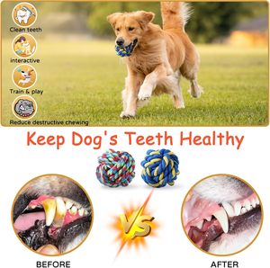 Jouets à mâcher pour chiens en corde à double nœud résistants aux morsures et durables pour le nettoyage des dents des chiots - Product Image 4