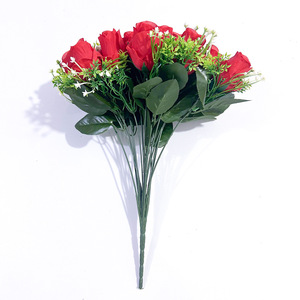 <b>Artificial</b> <b>Roses</b> Silk Flowers 37cm High Simulation Classic Style For Home Decor Wedding Photography Props - Product Image 5
