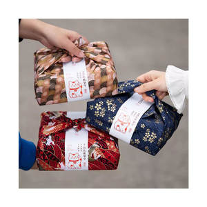 Vente en gros usine – Tissu d'emballage Furoshiki japonais réutilisable, tendance, populaire et économique – Bandana carré en tissu réutilisable pour emballage cadeau - Product Image 6