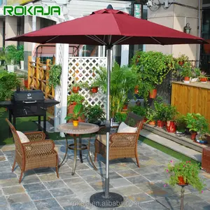 Roman Mid-Pillar Umbrella Outdoor Garden Umbrella Screw Large Sun Patio Umbrella Wholesaler Supplier Profesional Custom Logo
