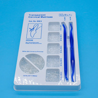 Kit matras serviks transparan gigi, sterilisasi 275 Matrice + 2 pegangan bahan pengisi Resin dokter gigi