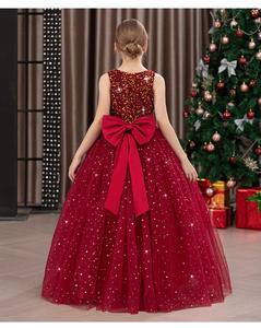 Robe de bal <span class=keywords><strong>en</strong></span> tulle à paillettes pour filles, nouvelle conception personnalisée, avec ceinture <span class=keywords><strong>en</strong></span> satin, pour concours de beauté, mariages et événements formels - Product Image 6