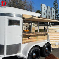 Remorque de café de cuisine, Vintage, boîte de cheval, Bar Mobile, camion de crème glacée, remorque de nourriture, Bar Mobile, remorque de nourriture pour cheval