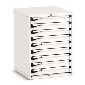 Fami Master Key Comfort <b>Drawer</b> Cabinet 9 <b>Drawers</b> 714x726x1000 Mm Pure White Ral9010 <b>Tool</b> Storage - Product Image 2