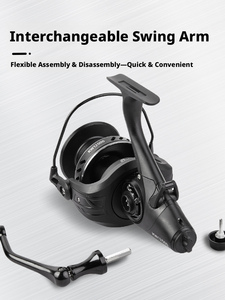 بكرة صيد بيلينز KW ثنائية الفرامل، بكرة معدنية بالكامل، فرامل أمامية/خلفية، للرمي لمسافات طويلة، بكرة صيد الكارب، للاستخدام باليد اليسرى، للأنهار والبحيرات، نسبة التروس 5.2:1 - Product Image 2