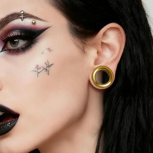 Evorte 316L Acier chirurgical inoxydable plaqué or, <span class=keywords><strong>piercing</strong></span> pour oreilles à visser, 8-16 mm, bijoux <span class=keywords><strong>de</strong></span> corps, dilatateurs, clous unisexes - Product Image 4