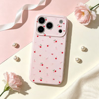 Coque de téléphone INS Cherry Bow pour iPhone 17 Pro Max – Produits Tendance – Coque Arrière Protectrice avec Motif Cœur pour iPhone 16, 15, 18 Pro Max