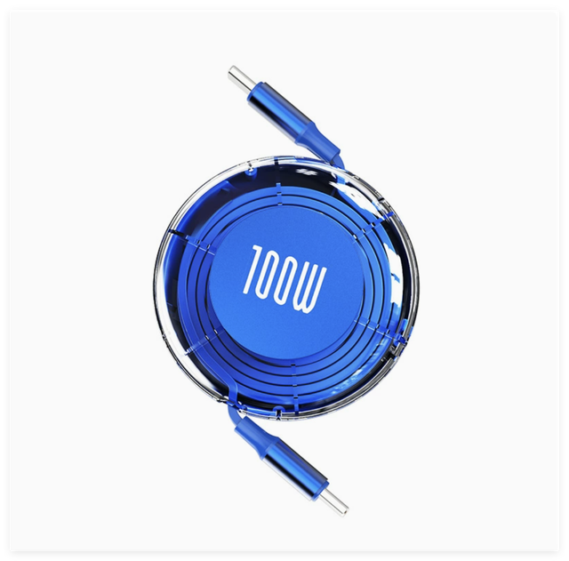 Wholesale OEM 100W Retractable PD Single-Line Type-C to C Data Cable 1m Compatible with Smartphones
