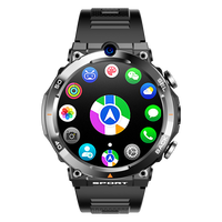 Reloj inteligente Android IPX7 negro personalizado, navegación GPS, calendario de llamadas, admite descargas de aplicaciones, integración de tarjeta SIM