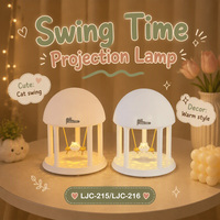 Lampes de Chevet avec Projection LED Décorative, Rechargeables USB, pour Lecture, Lumière Chaude, Table de Chevet, Haut-parleur Intégré