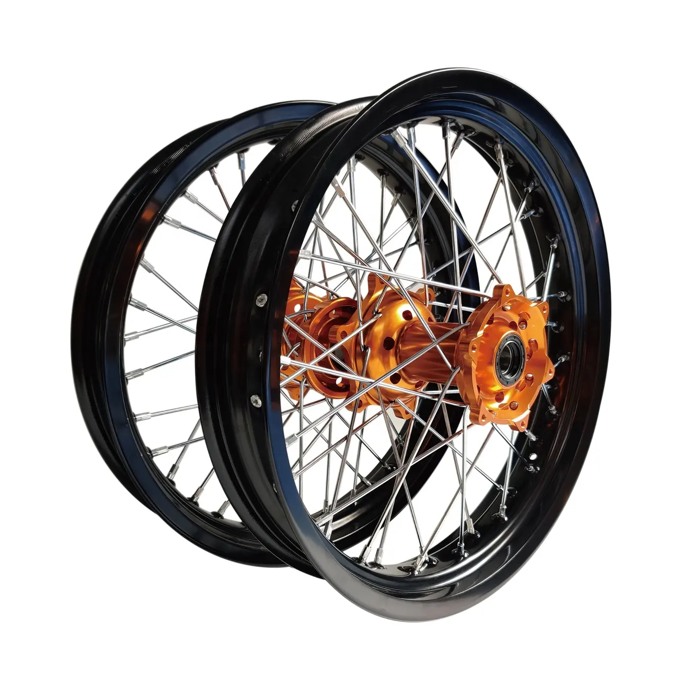 Cerchi in lega per moto personalizzati da 2.50-17 e 3.00x17 pollici per ruota completa SX250 con mozzo Billet