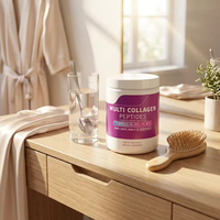 Poudre de Collagène Aromatisée aux Peptides de Collagène, Saveur Orange et Baies d'Açaï, avec Collagène