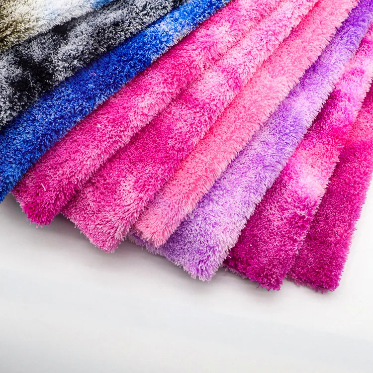 Comfortable 100% Polyester Soft Thicken Knit Tie Dye Polar Tela Fleece Fabric for Garment