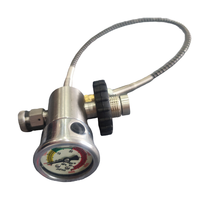 Adaptateur de plongée Ayon Safety M18x1.5 DIN Valve avec jauge, station de remplissage de Paintball Pcp compresseur haute pression 4500Psi/300Bar