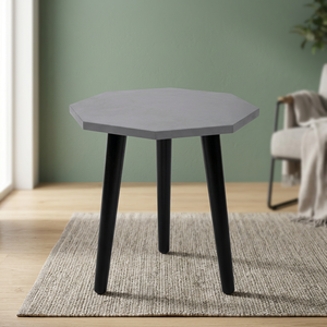 Modern Octagonal <b>Coffee</b> <b>Table</b> with Solid Wood <b>Legs</b> and Premium Wooden Top <b>for</b> Living Room Bedroom Office Use - Product Image 5