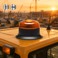 Luz de Seguridad Súper Brillante de 12 LED para Montacargas, 10V-110V, Luz de Advertencia Intermitente Ámbar para Manejo de Materiales, Linde, Caterpillar